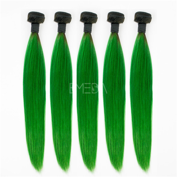 Worldwide wholesale Brazilian green hair extensions brands EMEDA YJ177